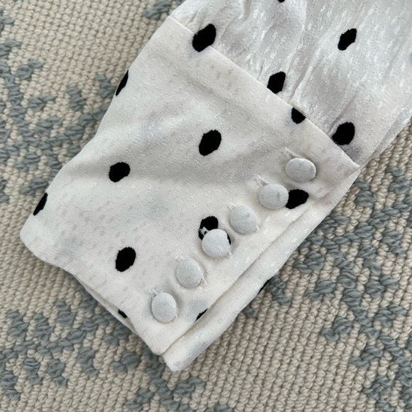 ROTATE by Birger Christensen Tracy Long Sleeve Polka Dot Top - Picture 8 of 11